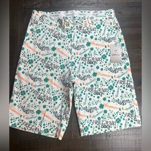 NWT Men's Flow Golf By Flow Society Irish Print Golf Shorts, Size 32